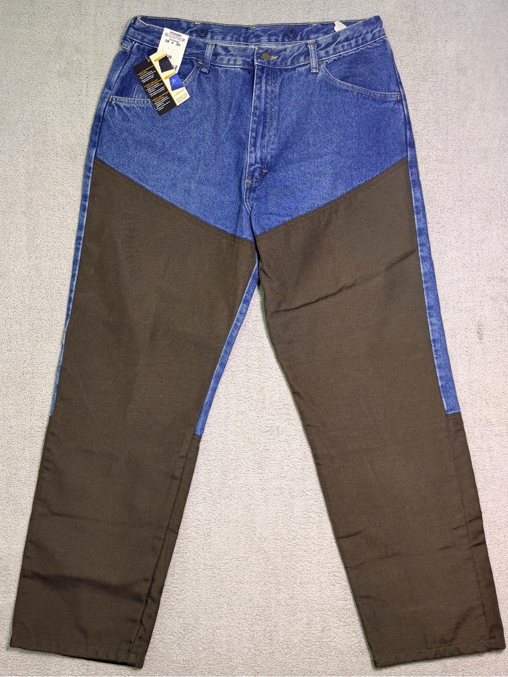 NWT Wrangler Rugged Wear Upland Jeans Men’s 38x30 Hunting Brush Guard Cordura
